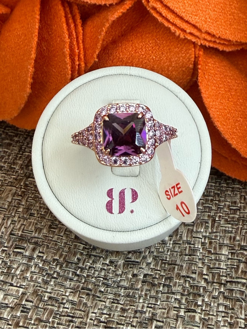 ❣️🆕Bomb Party Sparkling with Love Dark Amethyst Ring RBP6657 Size 10❣️